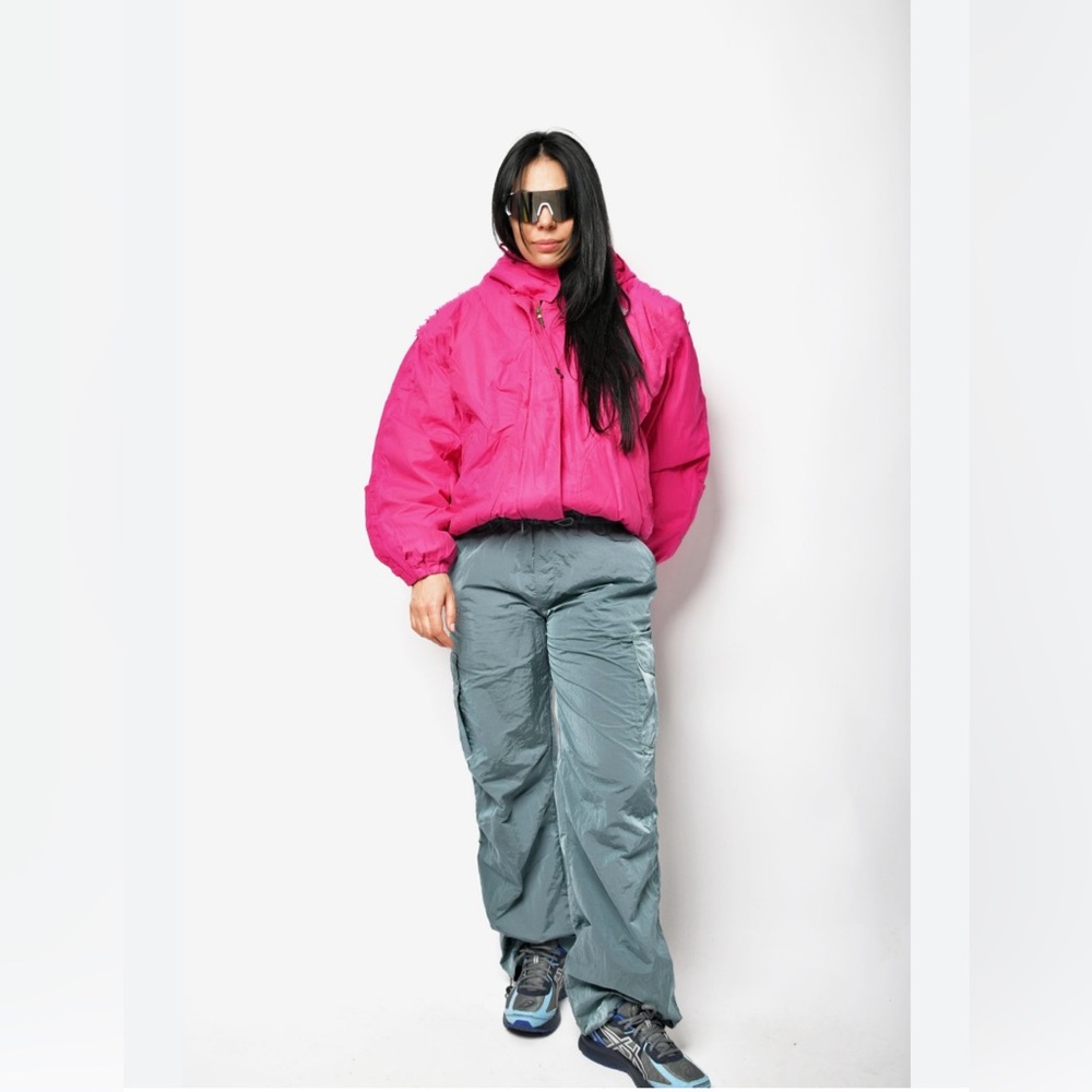Queen duck Pink Nuptse Goose Down Jacket Winter Puffer Ski Coat L mountaineering